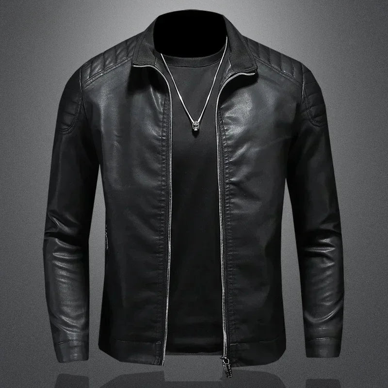 AeroStand Leather Bomber Jacket