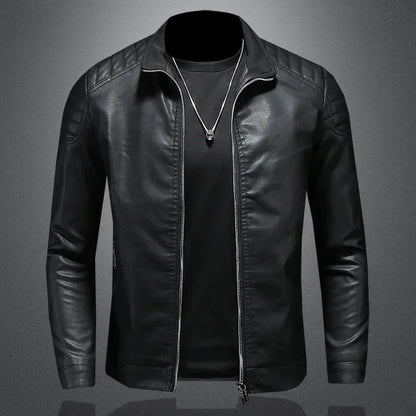AeroStand Leather Bomber Jacket