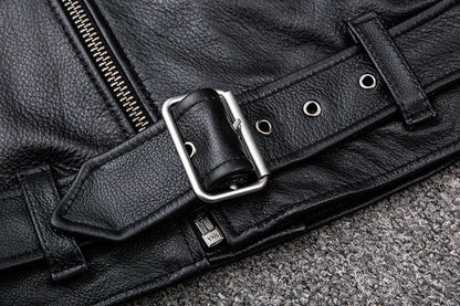 Spring Classical Motorcycle Leather Jacket