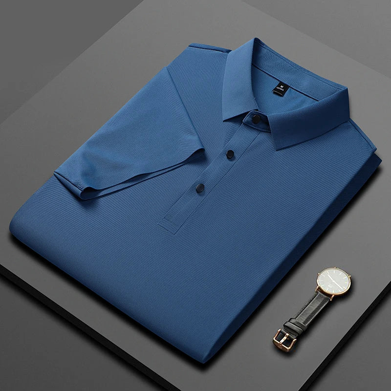 LuxeAir Silk Polo Shirt