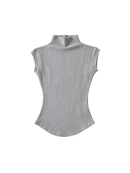 Sleek High-Neck Sleeveless Top
