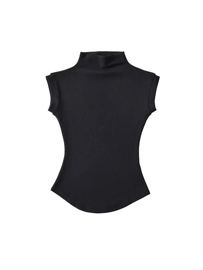 Sleek High-Neck Sleeveless Top