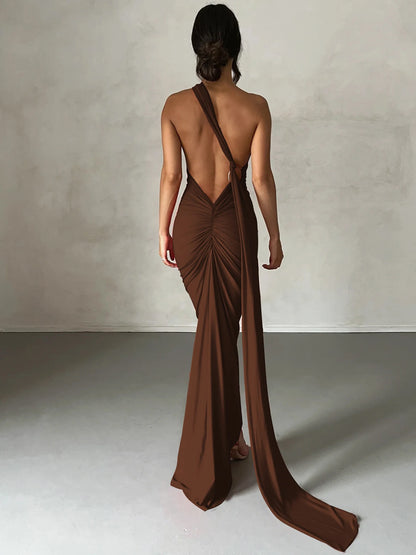 Luna One-Shoulder Maxi Dress