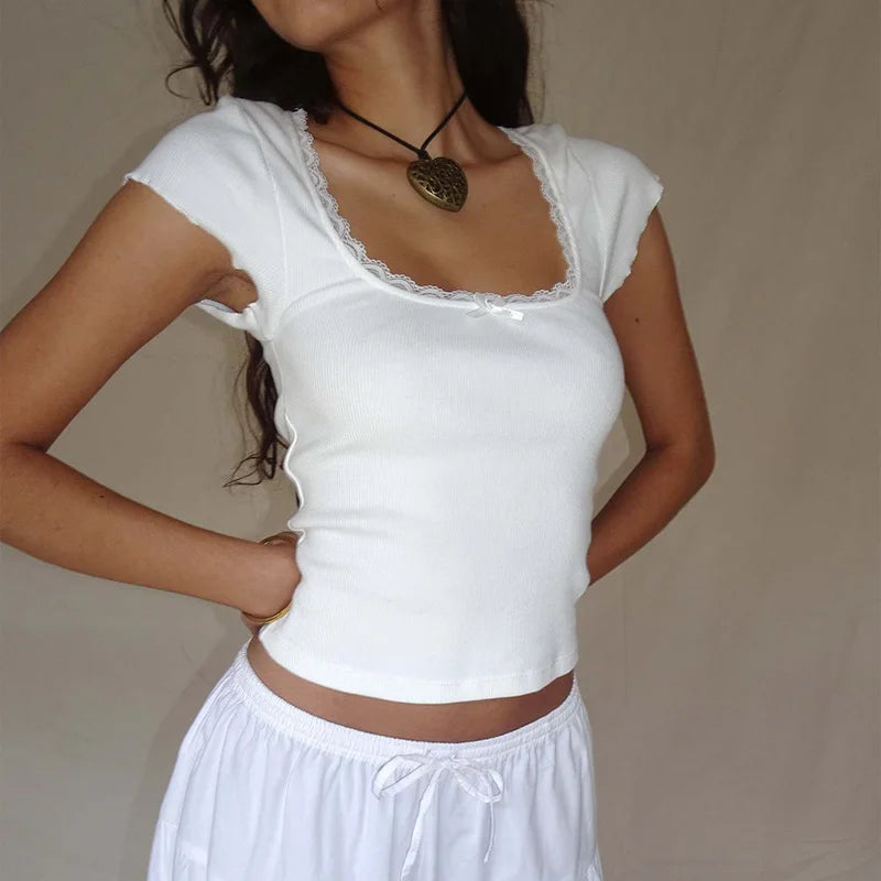 Daisy Lace Baby Tee