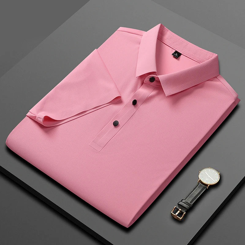 LuxeAir Silk Polo Shirt